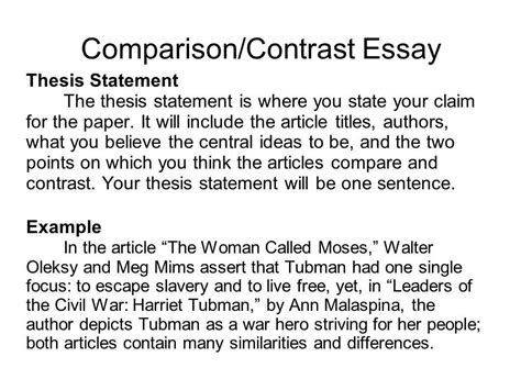 How to Write a Thesis Statement for a Compare and Contrast Essay: A Detailed Guide with Insightful Views